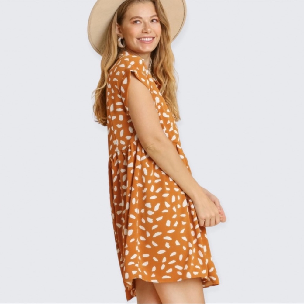 🧡New Adorable Animal Print Baby Doll Mini Dress ,Tunic Top🧡 - Picture 3 of 6